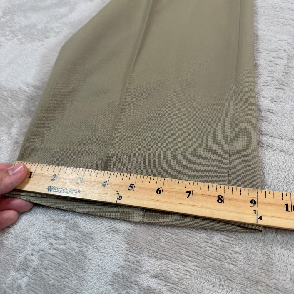 Brooks Brothers 1818 Men 40x32 Tan 100% Wool Flat Front Dress Pants Classic Fit - Picture 11 of 12